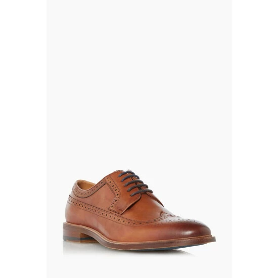 Dune London Brown Superior Leather Wingtip Brogue Shoes 6 Dune London Brown Superior Leather Wingtip Brogue Shoes - Image 4