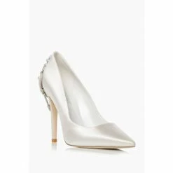Alternative view of Dune London White Bluebell Embellished Court Shoes