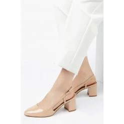 Dune London Natural Coaste Block Heel Sling Shoes -Dune London Sales unnamed file 617
