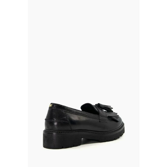Dune London Guardian Black Kilted Tassel Eva Loa Shoes 5 Dune London Guardian Black Kilted Tassel Eva Loa Shoes - Image 3