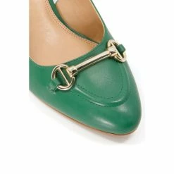 Dune London Green Cassie Snaffle Trim Sling Backs Court Shoes -Dune London Sales unnamed file 634