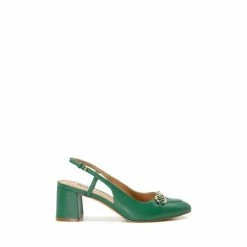 Dune London Green Cassie Snaffle Trim Sling Backs Court Shoes -Dune London Sales unnamed file 636