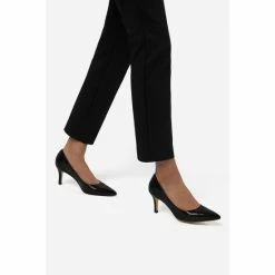 Dune London Andina Black Unlined Comfort Point Mid Heel Courts -Dune London Sales unnamed file 65