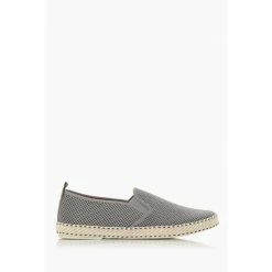Dune London Grey Fin Mesh Espadrille Shoes