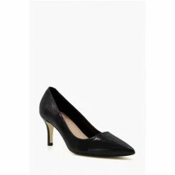 Dune London Andina Black Unlined Comfort Point Mid Heel Courts -Dune London Sales unnamed file 66