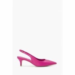 Dune London Pink Capitol Kitten Slingback Shoes