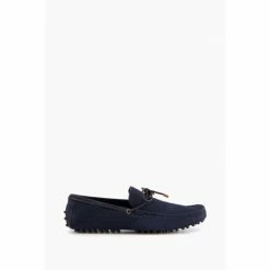 Dune London Blue Bound Bobble Sole Woven Slip-Ons