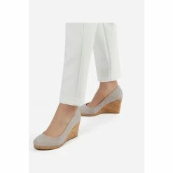 Dune London Gold Tone Metallic Annibell Wedge Heel Court Shoes -Dune London Sales unnamed file 718