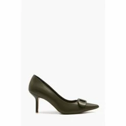 Dune London Green Brioni Two Pointed Toe High Stiletto Heel Court Shoes