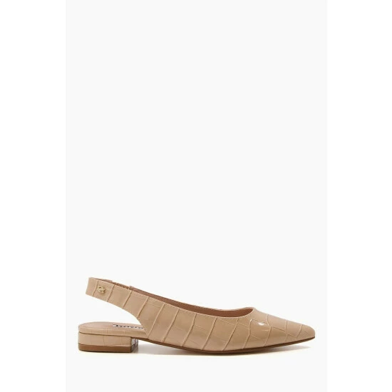 Dune London Natural Caramello Flat Point Quilt Heels 3 Dune London Natural Caramello Flat Point Quilt Heels