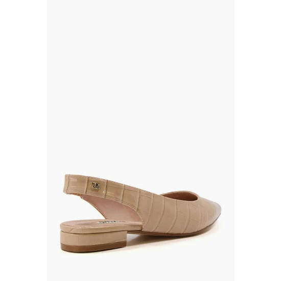 Dune London Natural Caramello Flat Point Quilt Heels 4 Dune London Natural Caramello Flat Point Quilt Heels - Image 2