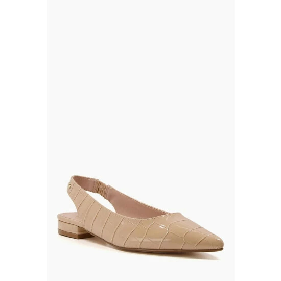 Dune London Natural Caramello Flat Point Quilt Heels 6 Dune London Natural Caramello Flat Point Quilt Heels - Image 4