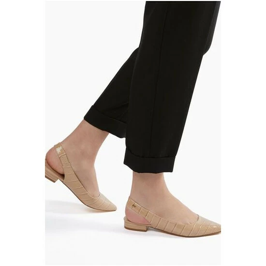 Dune London Natural Caramello Flat Point Quilt Heels 8 Dune London Natural Caramello Flat Point Quilt Heels - Image 6