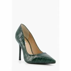 Alternative view of Dune London Green Belaire Pointed Toe Mid Heel Court Shoes
