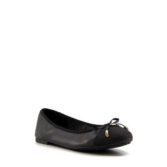 Dune London Womens Black Wf_Hartlyn Toe Cap Bow Ballerina Pumps 3 Dune London Womens Black Wf_Hartlyn Toe Cap Bow Ballerina Pumps