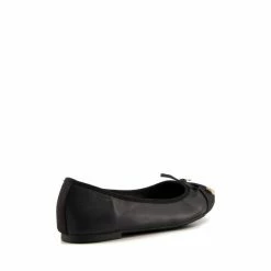 Alternative view of Dune London Womens Black Wf_Hartlyn Toe Cap Bow Ballerina Pumps