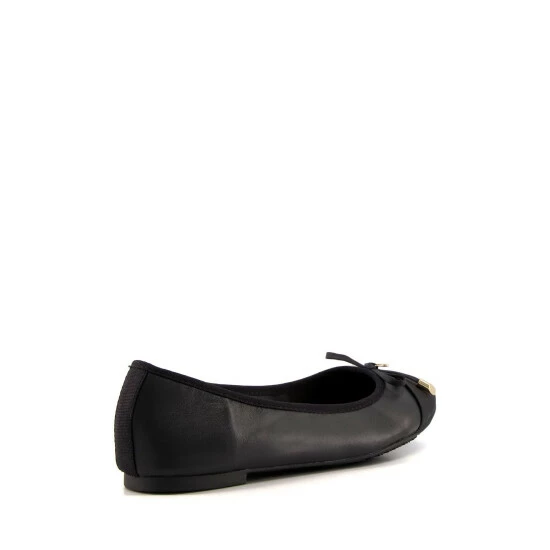 Dune London Womens Black Wf_Hartlyn Toe Cap Bow Ballerina Pumps 4 Dune London Womens Black Wf_Hartlyn Toe Cap Bow Ballerina Pumps - Image 2