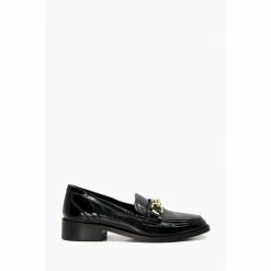 Dune London Greenfield Square Toe Heeled Loafers