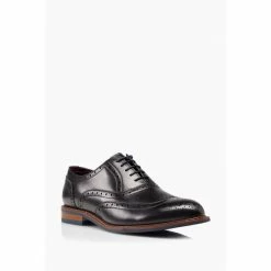 Alternative view of Dune London Black Wide Fit Smart Heavy Brogue Shoes