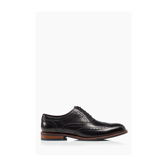 Dune London Black Wide Fit Smart Heavy Brogue Shoes 7 Dune London Black Wide Fit Smart Heavy Brogue Shoes - Image 5