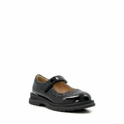 Alternative view of Dune London Girls Patent Chunky Sole Mary Jane Brogue Black Shoes