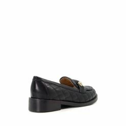 Dune London Girls Quilted Leather Snaffle Black Trim Loafers -Dune London Sales unnamed file 805