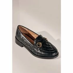 Dune London Girls Quilted Leather Snaffle Black Trim Loafers -Dune London Sales unnamed file 808