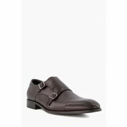 Dune London Brown Schemer Double Monk Toecap Shoes -Dune London Sales unnamed file 830