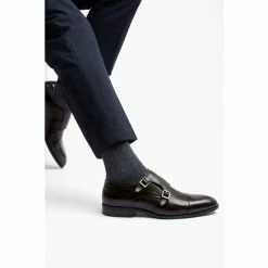 Dune London Brown Schemer Double Monk Toecap Shoes -Dune London Sales unnamed file 833