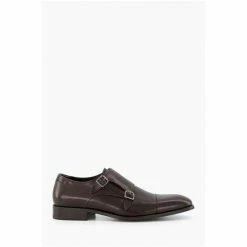 Dune London Brown Schemer Double Monk Toecap Shoes -Dune London Sales unnamed file 834