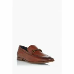 Alternative view of Dune London Brown Santino Woven Trim Loafers