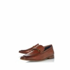 Dune London Brown Santino Woven Trim Loafers -Dune London Sales unnamed file 837