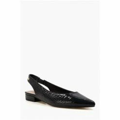 Dune London Black Caramello Flat Point Quilt Heels -Dune London Sales unnamed file 854