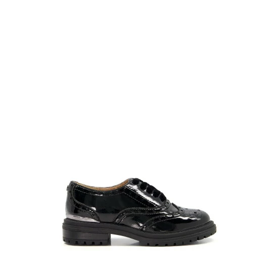 Dune London Girls Leather Tracker Sole Black Brogue Shoes 3 Dune London Girls Leather Tracker Sole Black Brogue Shoes