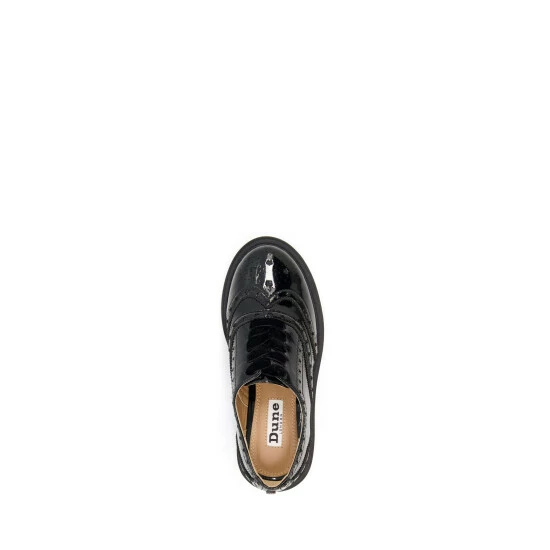 Dune London Girls Leather Tracker Sole Black Brogue Shoes 6 Dune London Girls Leather Tracker Sole Black Brogue Shoes - Image 4