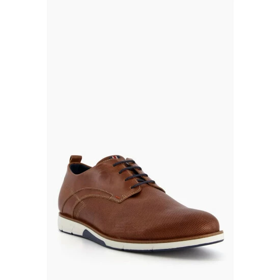Dune London Brown Balad Perforated Wedge Shoes 4 Dune London Brown Balad Perforated Wedge Shoes - Image 2