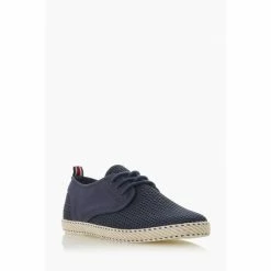 Alternative view of Dune London Blue Flash Mesh Lace-Up Espadrilles