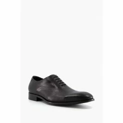 Alternative view of Dune London Black Secrecy Blind Seam Toe Cap Wide Fit Oxford Shoes
