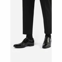 Dune London Black Sheet Saffiano Emboss Oxford Shoes -Dune London Sales unnamed file 885