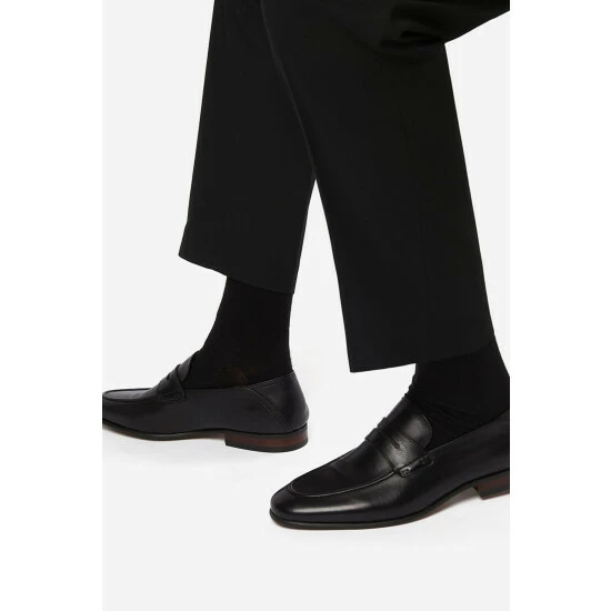Dune London Black Sync Crush Back Soft Penny Loafers 7 Dune London Black Sync Crush Back Soft Penny Loafers - Image 5