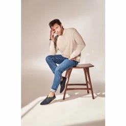 Alternative view of Dune London Blue Barleigh Knit Brogue Wedges