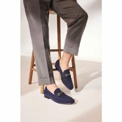 Dune London Blue Skiis Warn Lined D Ring Hit Shoes