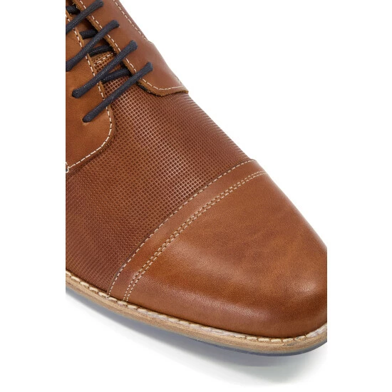 Dune London Barino Brown Embossed Toecap Gibso Shoes 6 Dune London Barino Brown Embossed Toecap Gibso Shoes - Image 4