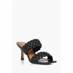 Alternative view of Dune London Moritz T Padded Weave Strap Black Mules