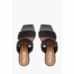 Dune London Moritz T Padded Weave Strap Black Mules -Dune London Sales unnamed file 962
