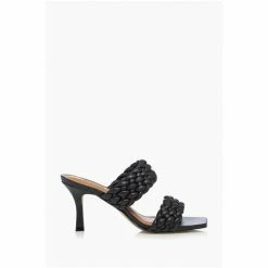 Dune London Moritz T Padded Weave Strap Black Mules -Dune London Sales unnamed file 964