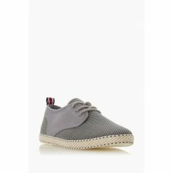 Alternative view of Dune London Grey Flash Mesh Lace-Up Espadrilles