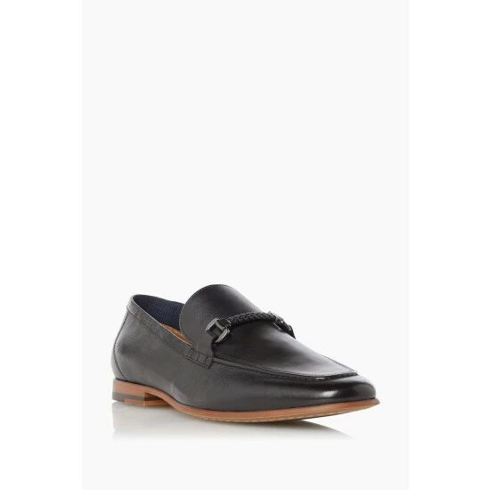 Dune London Black Santino Woven Trim Loafers 4 Dune London Black Santino Woven Trim Loafers - Image 2