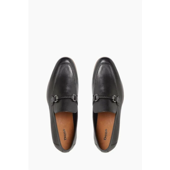 Dune London Black Santino Woven Trim Loafers 6 Dune London Black Santino Woven Trim Loafers - Image 4